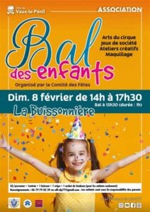 Affiche du Bal des enfants à La Buissonnière, Vaux-le-Pénil